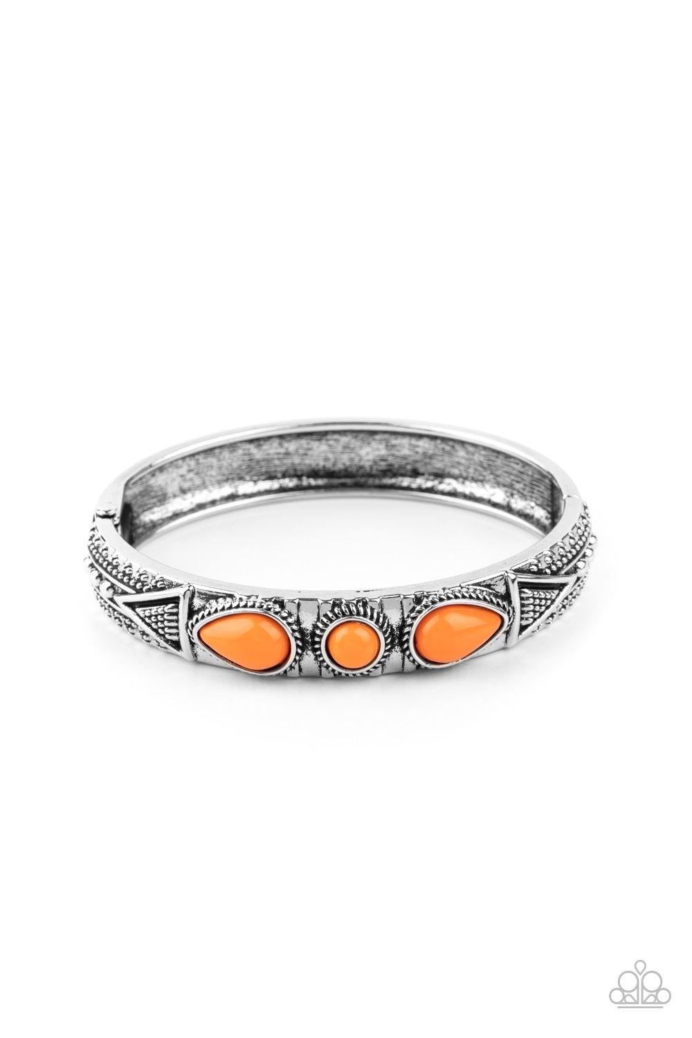 Radiant Ruins - Orange Paparazzi Bracelet - sofancyjewels
