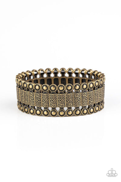 Rustic Rhythm - Brass Paparazzi Bracelet - sofancyjewels