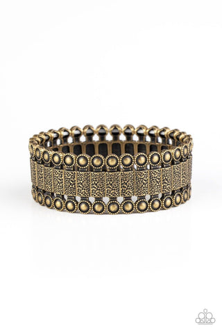 Rustic Rhythm - Brass Paparazzi Bracelet - sofancyjewels