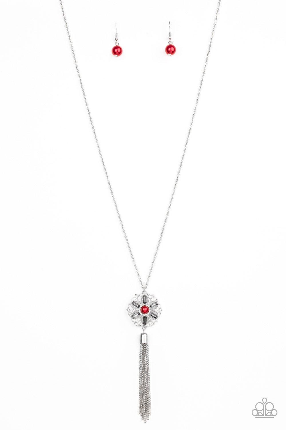 Fine Florals - Red Paparazzi Necklace - sofancyjewels