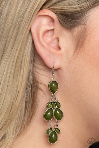 Superstar Social - Green Paparazzi Earrings - sofancyjewels