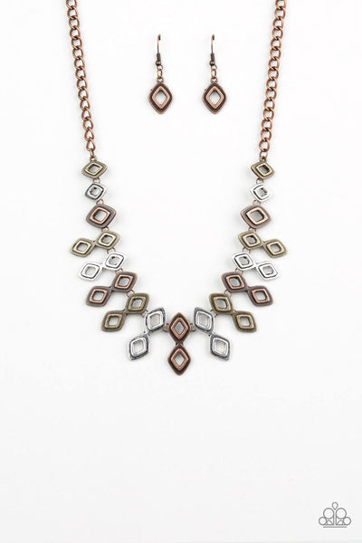 Geocentric - Multi Paparazzi Necklace - sofancyjewels