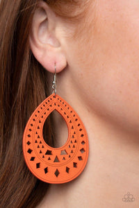 Belize Beauty - Orange Paparazzi Earrings - sofancyjewels