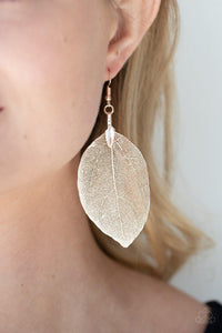Leafy Legacy - Rose Gold Paparazzi Earrings - sofancyjewels