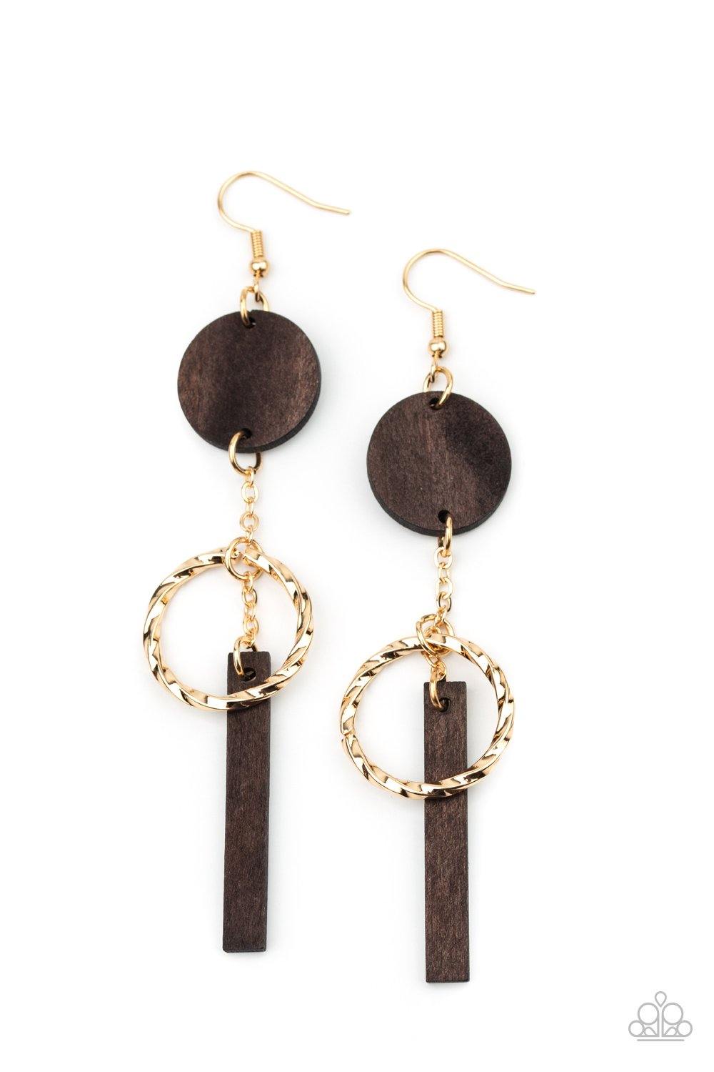 Raw Refinement - Brown Paparazzi Earrings - sofancyjewels