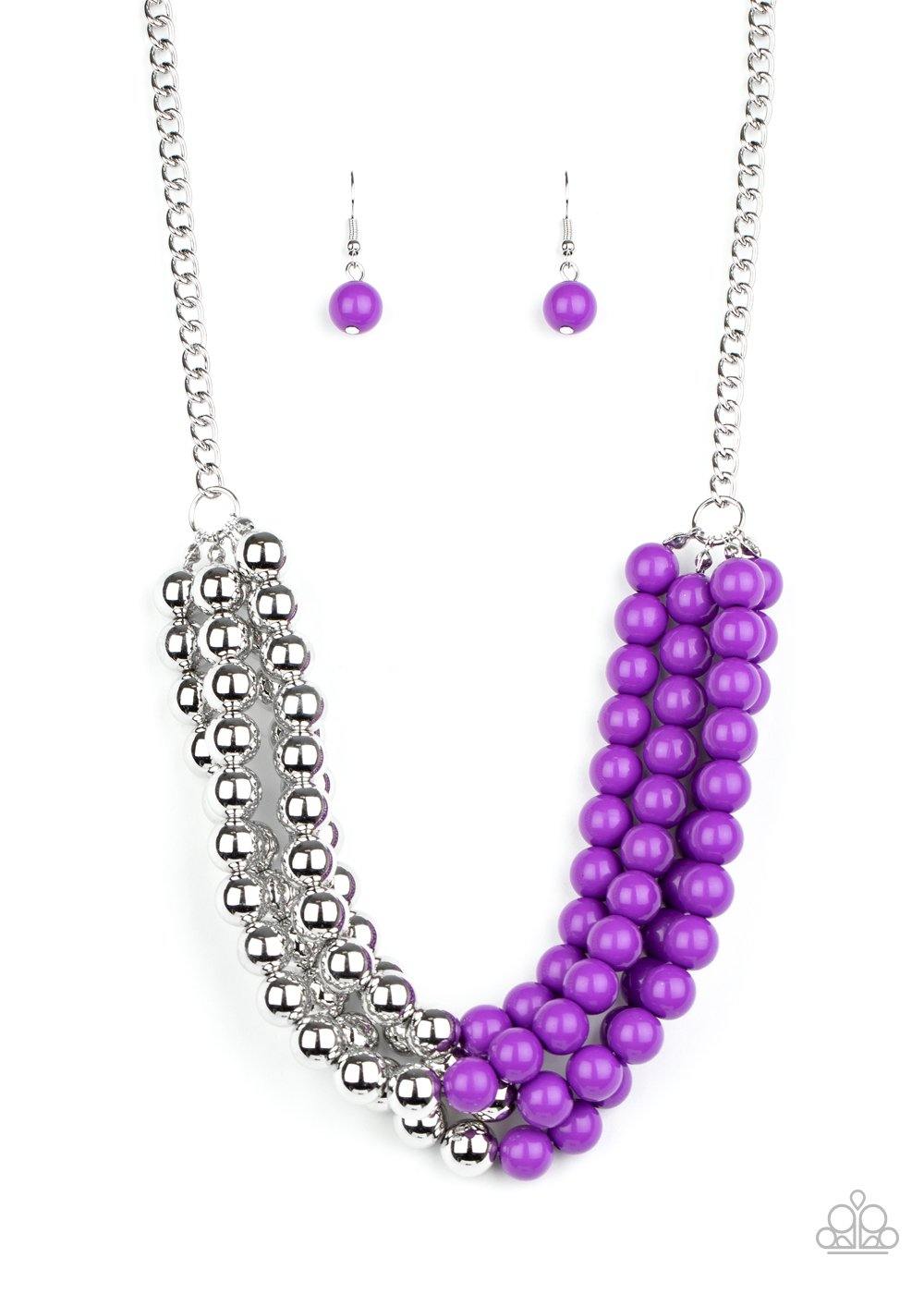 Layer After Layer - Purple Paparazzi Necklace - sofancyjewels