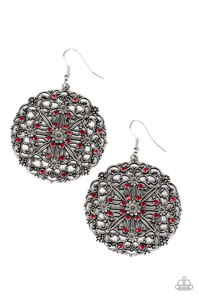 Oh MANDALA! - Red Paparazzi Earrings - sofancyjewels