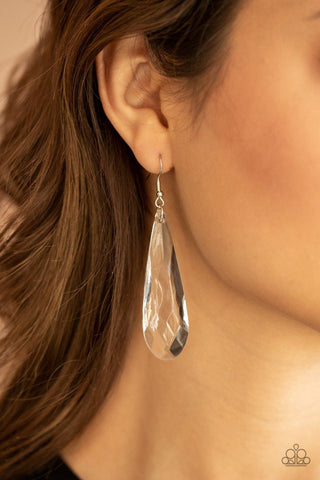 Crystal Crowns - White Paprazzi Earrings - sofancyjewels