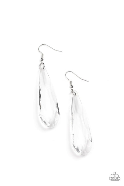 Crystal Crowns - White Paprazzi Earrings - sofancyjewels