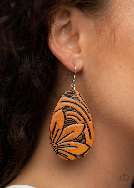 Garden Therapy - Brown Paparazzi Earrings - sofancyjewels