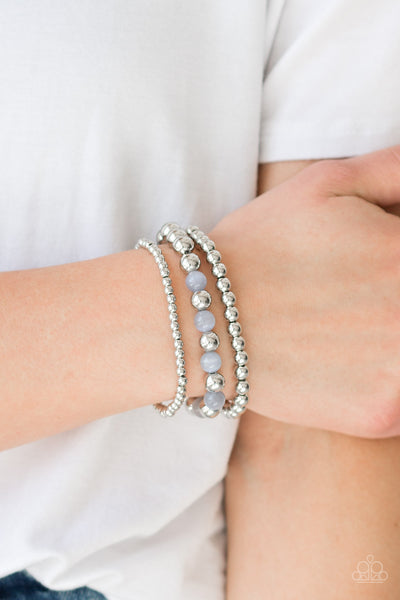 Always On The GLOW - Silver Paparazzi Bracelet