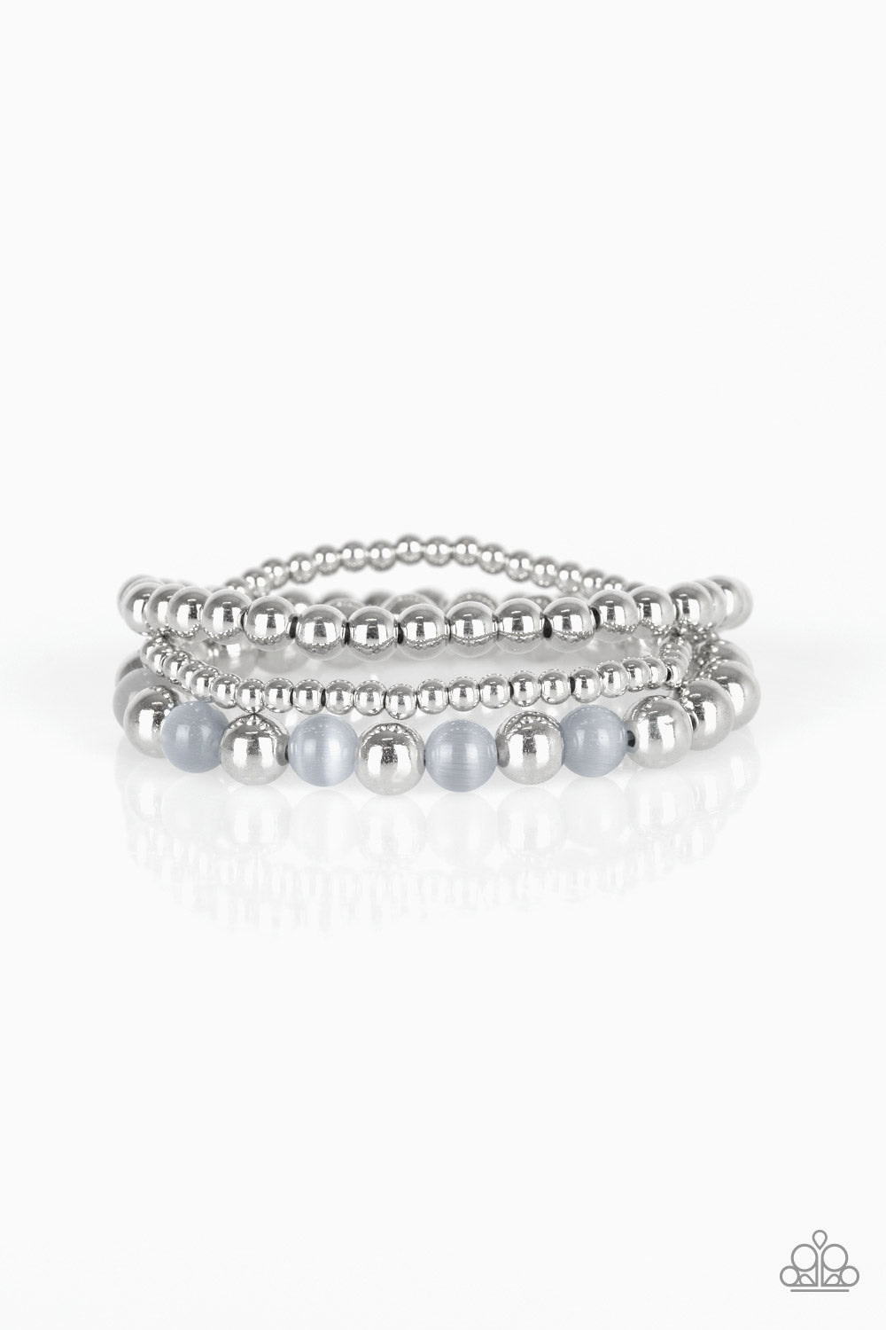 Always On The GLOW - Silver Paparazzi Bracelet