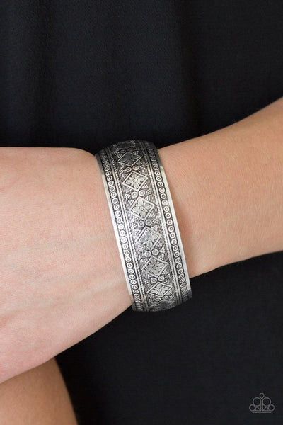 Gorgeously Gypsy - Silver Paparazzi Bracelet - sofancyjewels