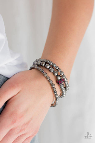 Noticeably Noir - Pink Paparazzi Bracelet - sofancyjewels