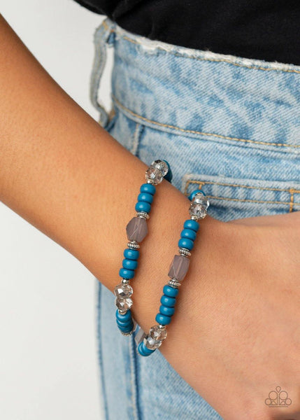 Delightfully Dainty - Blue Paparazzi Bracelet - sofancyjewels