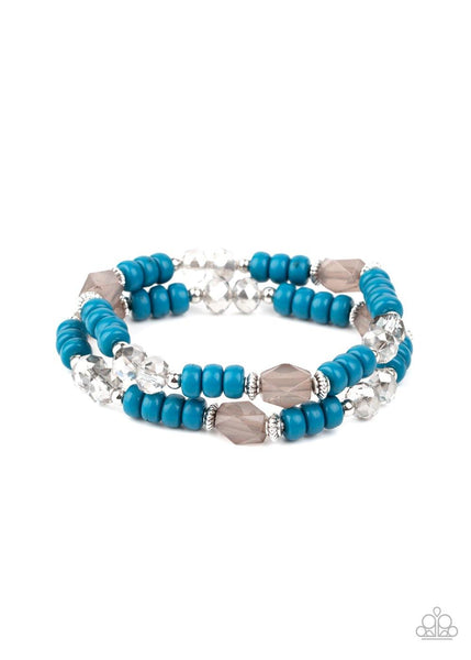 Delightfully Dainty - Blue Paparazzi Bracelet - sofancyjewels