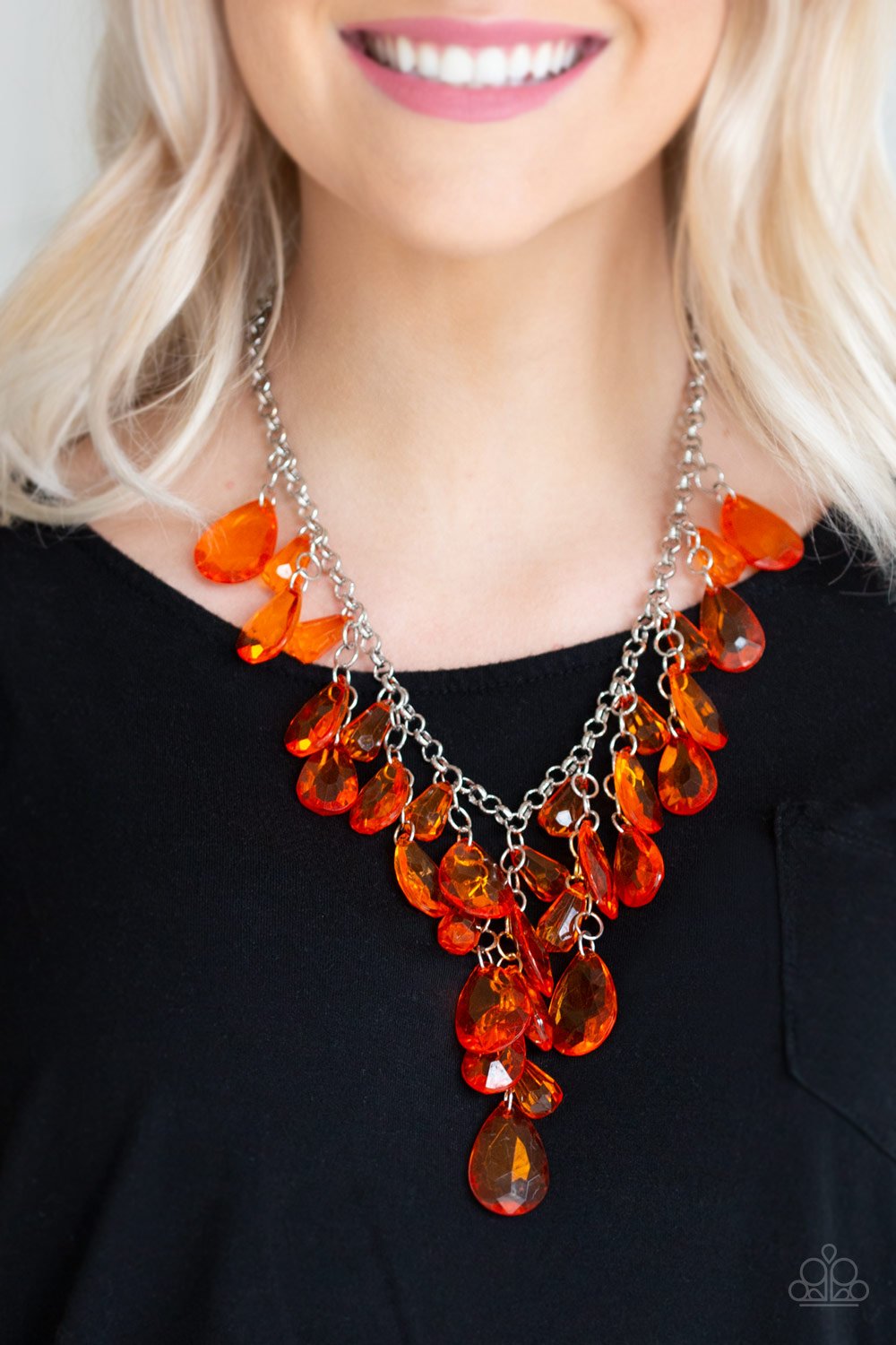 Irresistible Iridescence Orange Paparazzi Necklace