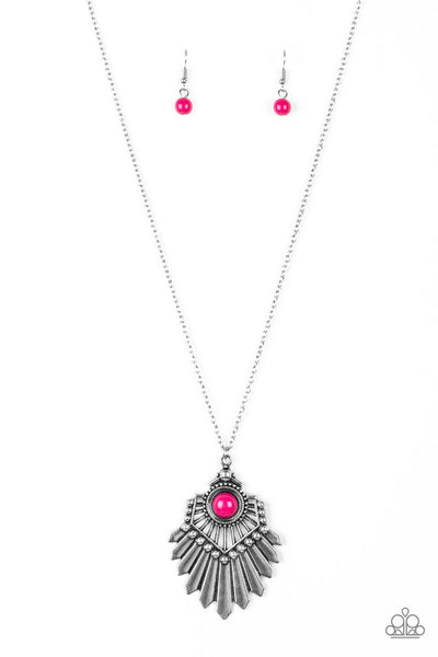 INDE-Pendant Idol - pink - Paparazzi necklace