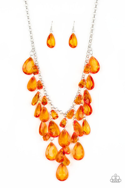 Irresistible Iridescence Orange Paparazzi Necklace